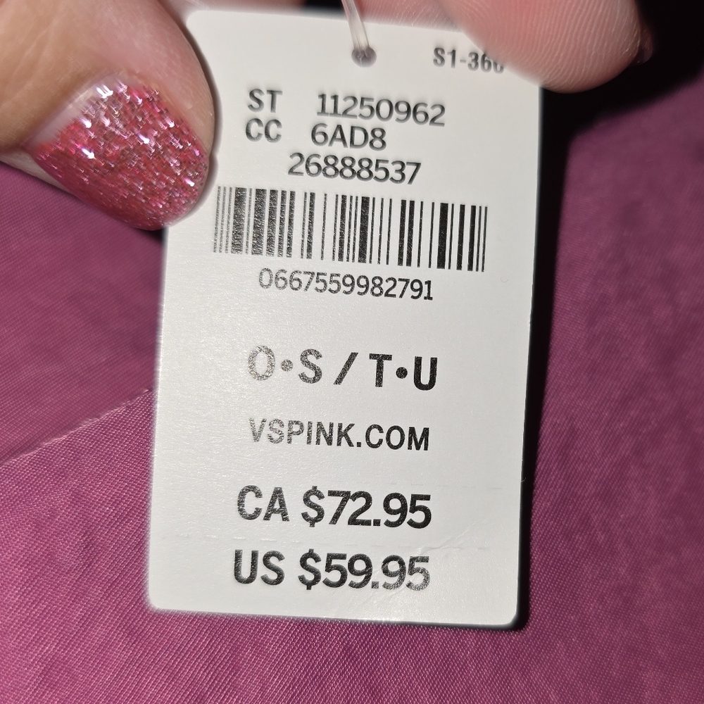 PINK Victoria's Secret Quilted Puffer Backpack in pink - Picture 3 of 9